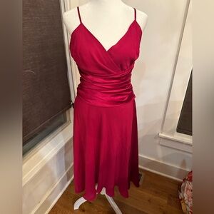 Vintage. Adrianna Papell. Papell Boutique Evening. Silk Dress. Red. Size 4.